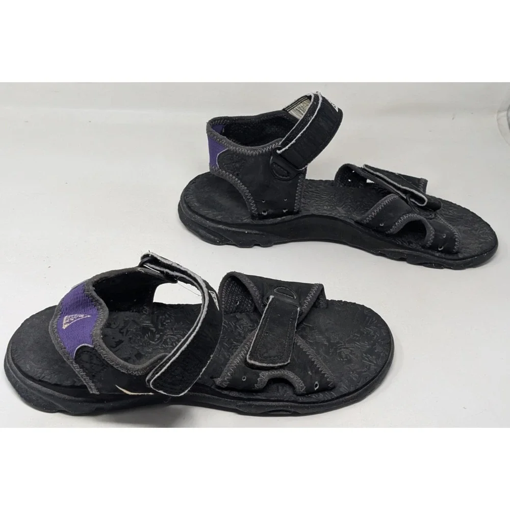 Vintage Nike‎ Air ACG Hiking Sandals Ankle Strap Men's Size 10 Black 190044-011